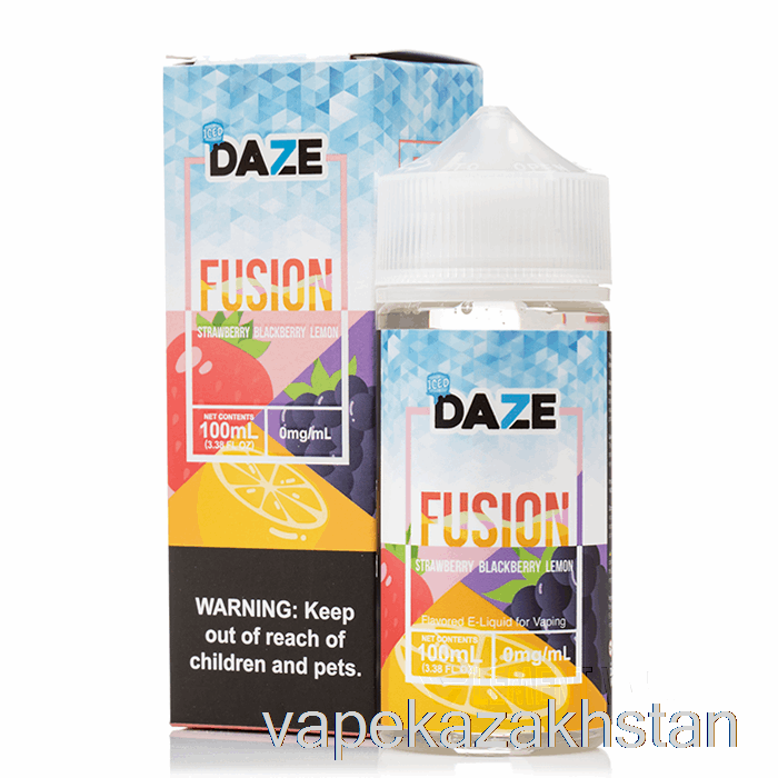 Vape Disposable ICED Strawberry Blackberry Lemon - 7 Daze Fusion - 100mL 0mg